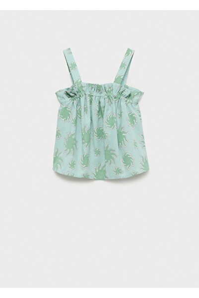 MANGO Kids Блузка з принтом на бретельках