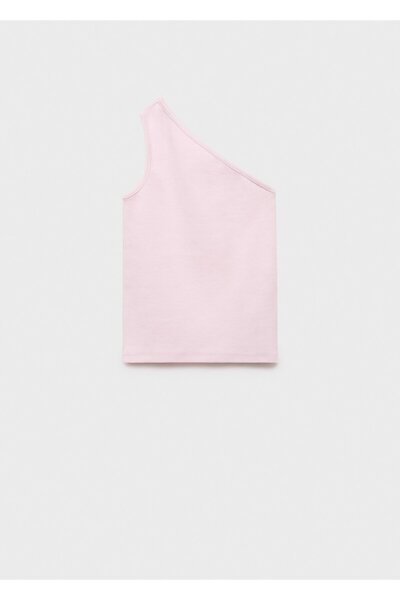 MANGO Kids Blouse with Asymmetrical Rib