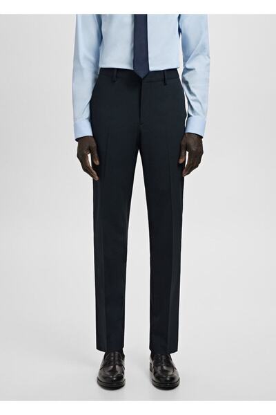 MANGO Man Süper slim fit streç kumaştan kumaş pantolon