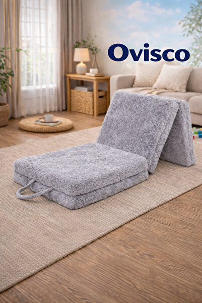 OVİSCO wellsoft Katlanabilir Yer Yatağı 3 Katlı Fermuarlı Yıkanabilir 90x190x...
