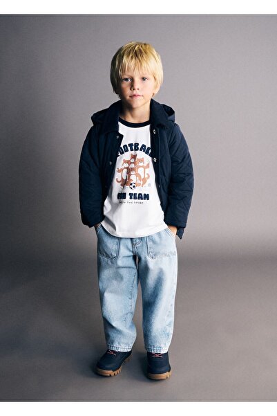 MANGO Baby Beli elastik düz jean