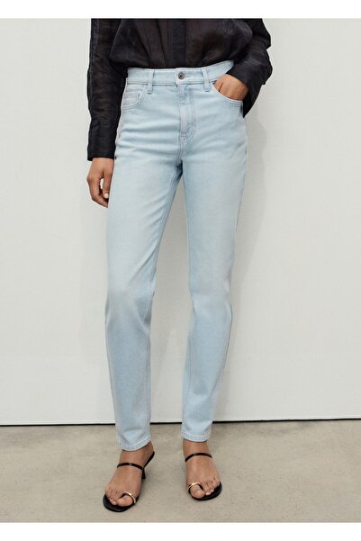 MANGO Woman Newmom confort yüksek belli jean pantolon