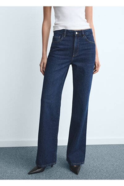 MANGO Woman Danila wide leg yüksek belli jean