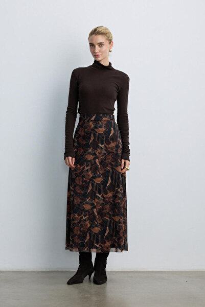 BE BLUE TARÇIN FLORAL DESENLİ TÜL ETEK