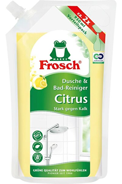 Frosch Citrus Limonlu Banyo ve Duş Temizleyici Jel 950 ml, Kireç Karşıtı, Vegan