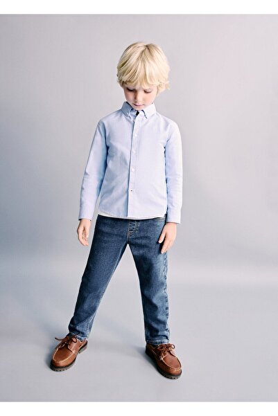 MANGO Baby Düz kesim bağ detaylı jean