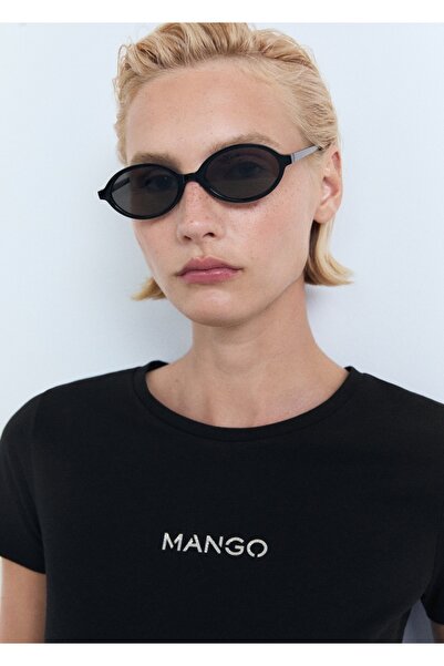 MANGO Woman Pamuklu logolu tişört