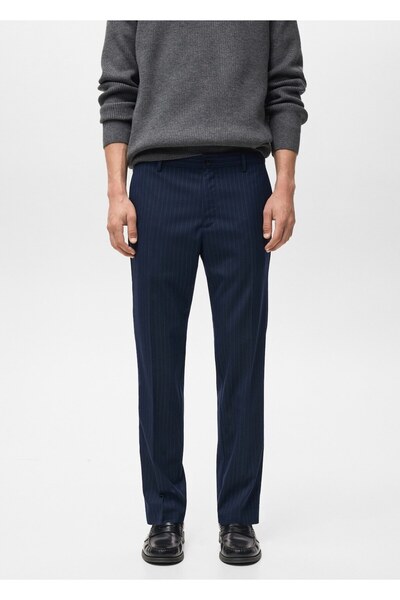 MANGO Man Çizgili dar kesim pantolon