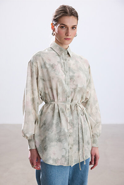 BE BLUE CĂMAȘĂ VINTAGE CU MODEL DE PERIE PASTEL