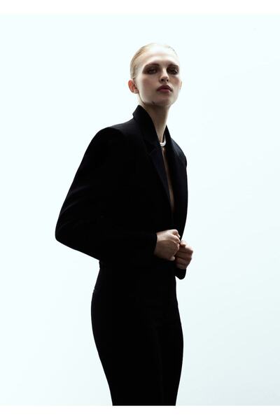 MANGO Woman Yünlü takım elbise pantolonu