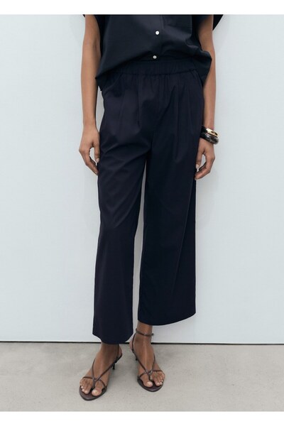MANGO Woman Straight Cut Short Long Pants