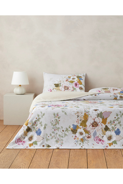 English Home Set de lenjerie de pat Bloomora Digital cu imprimeu Easy-Iron pe...