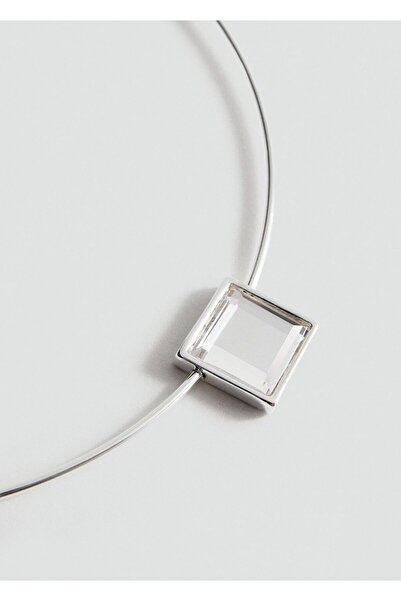 MANGO Woman Kristal boncuklu sert kolye