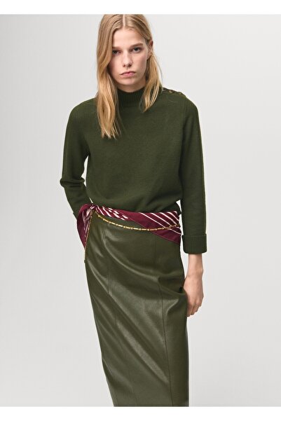 MANGO Woman Perkins yaka düğmeli kazak