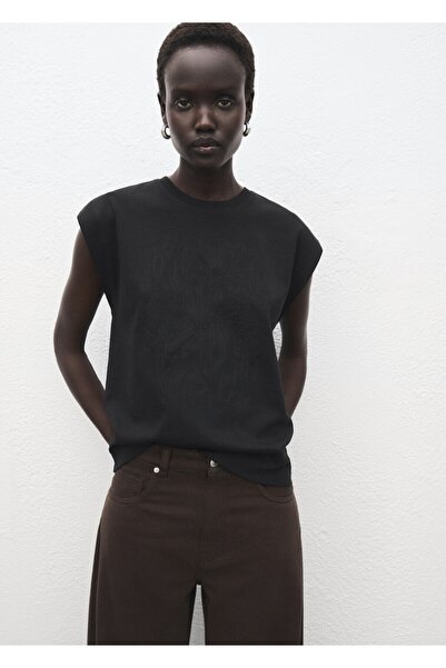 MANGO Woman Pamuklu kolsuz tişört