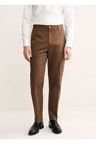 MANGO Man Regular fit pamuklu pantolon