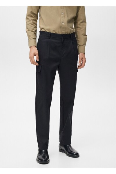 MANGO Man Regular kesim pamuklu kargo pantolon