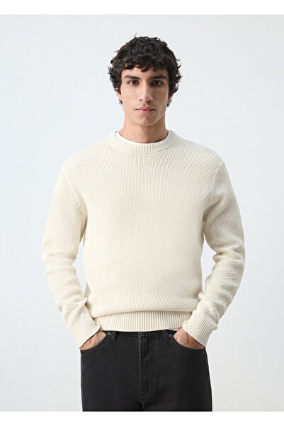 MANGO Man Orta mikro yapılı triko kazak