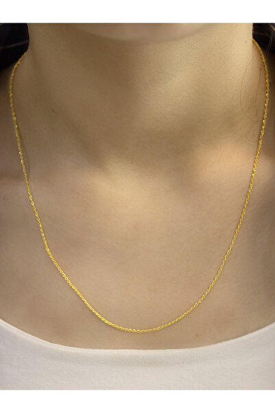 Zeynepli gold & jewelry 14 Ayar Altın 1 Mikron Halat Kolye