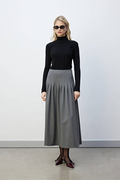 BE BLUE Gray Nerve Skirt