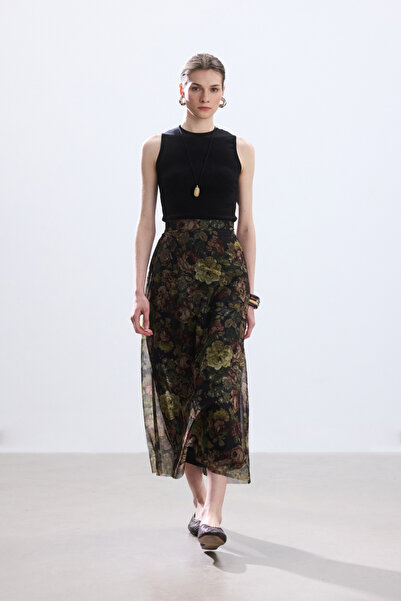 BE BLUE ΦΟΥΣΤΑ ΤΟΥΛΙ ΜΕ ΣΧΕΔΙΟ VINTAGE ROSE