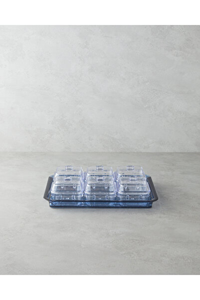 English Home أكسل أكريليك 6 أقسام للإفطار 25x35 سم أزرق