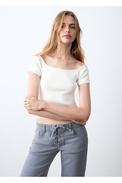 Mango Teen Dar kesim crop bluz