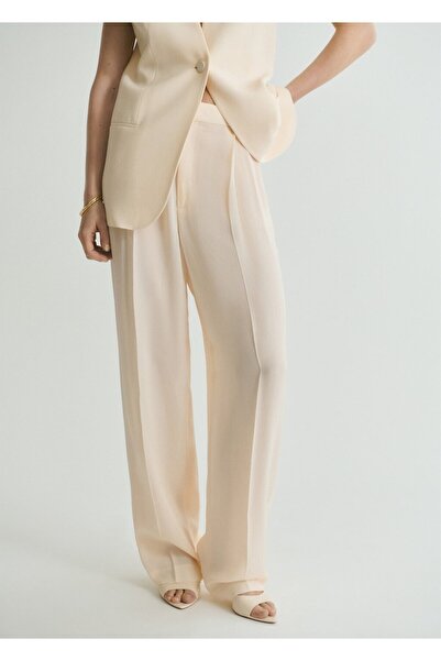 MANGO Woman Akışkan düz kesim pantolon takım elbisesi
