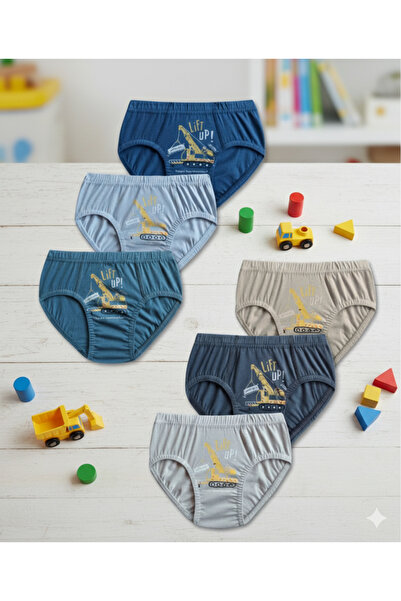 Şenay chiloți băieți imprimați 100% bumbac pachet economic de 6 bucăți de bun...