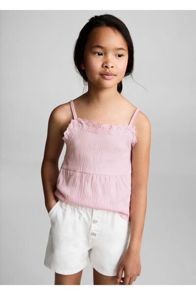 MANGO Kids Blouse with Embroidery Details