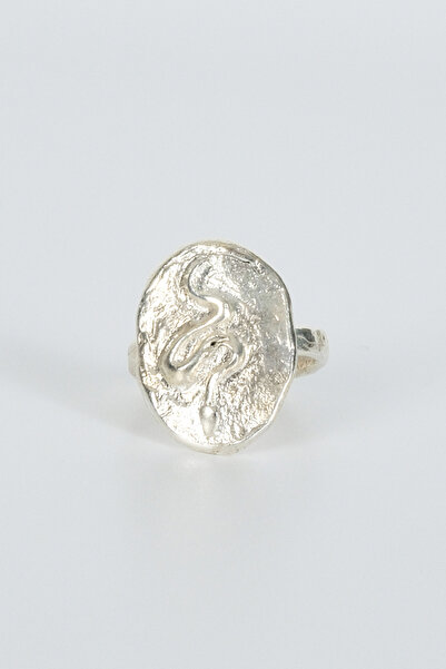 BE BLUE Silver Snake Figure Ring