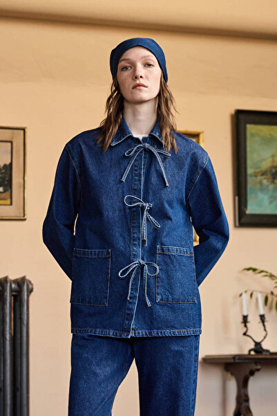 BE BLUE Ribbon Denim Jacket