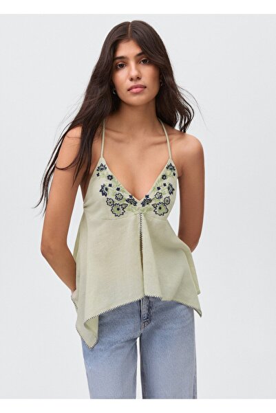 Mango Teen Boncuk işlemeli bluz