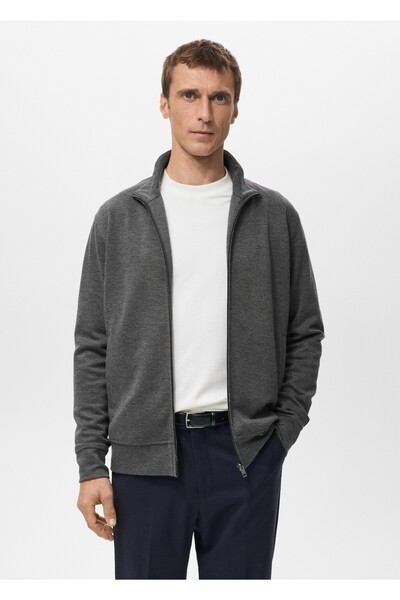 MANGO Man Regular fit fermuarlı sweatshirt