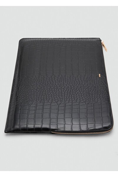 MANGO Woman Timsah derisi görünümlü dizüstü bilgisayar kılıfı