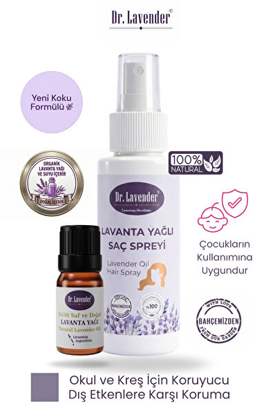 Dr.Lavender Lavanta Yağlı Okul Öncesi Saç Spreyi & Lavanta Yağı Çocuklar Için...