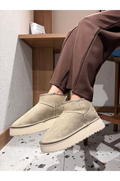 FEMME FATALE SİENA SÜET İÇİ KÜRKLÜ KALIN TABAN BİLEKTE KISA KADIN BOT & BOOTİE