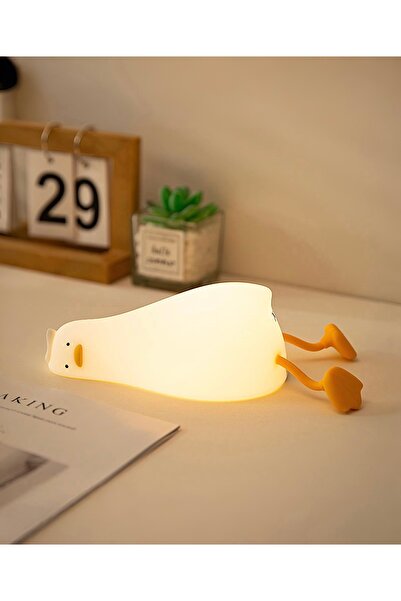 AYLİS Ördek Renk Değiştiren Şarjlı Silikon Gece Lambası –Yumuşak Dokulu Çocuk...