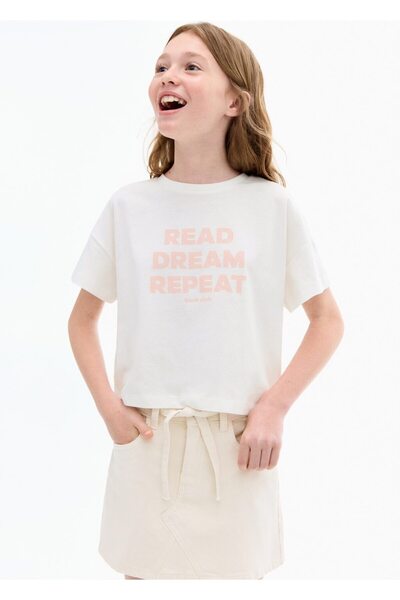 MANGO Kids Kurzarm-T-Shirt mit Aufdruck
