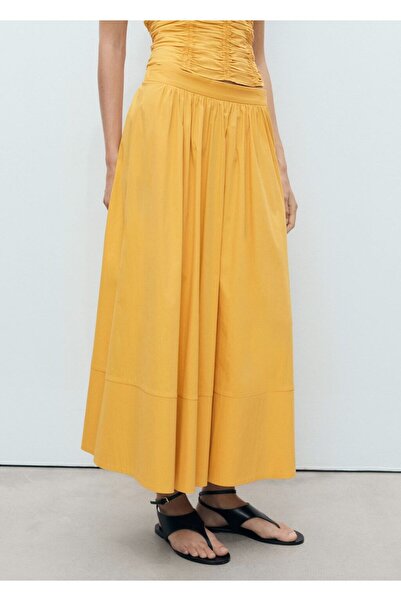 MANGO Woman Uzun büzgülü etek