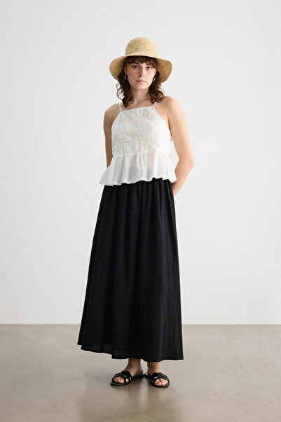 BE BLUE FUSTA NEGRA DE BUMBAC CU GAITA LA TALE