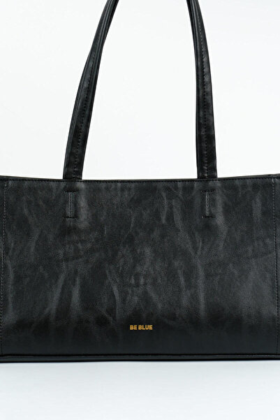 BE BLUE SİYAH MİNİMAL OMUZ ÇANTASI