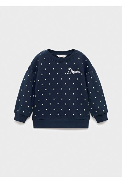 MANGO Baby Çiçek desenli işlemeli sweatshirt
