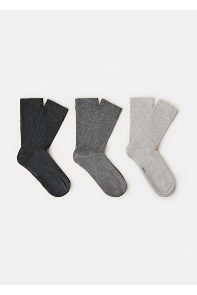 MANGO Man 3'lü pamuklu çorap
