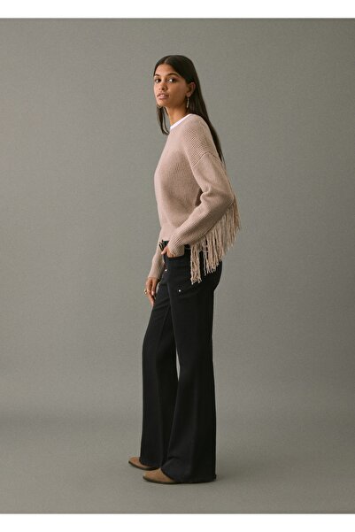 Mango Teen Zımbalı flare jean pantolon