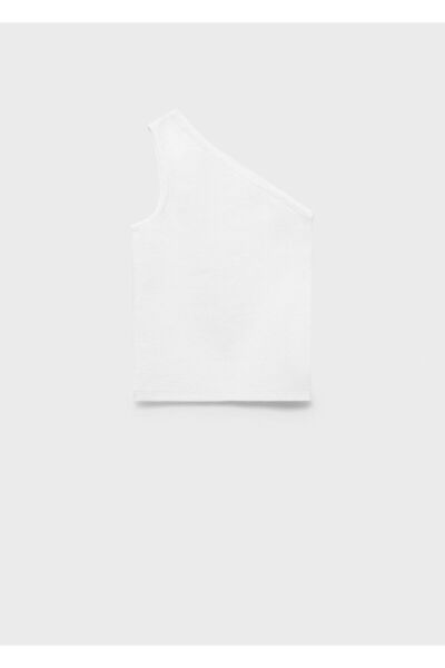 MANGO Kids Blouse with Asymmetrical Rib