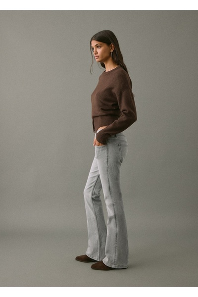 Mango Teen Düşük belli flare jean pantolon