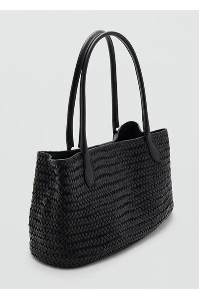 MANGO Woman Örülü deri çanta