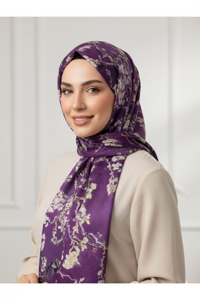 Hazard شال/وشاح منقوش بشجرة اللوز باللون الأرجواني من فان جوخ