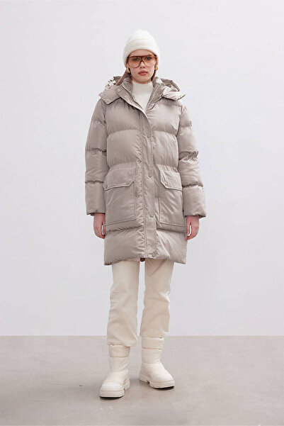 BE BLUE BEJ ÇIKARILABİLİR KAPÜŞONLU MONT